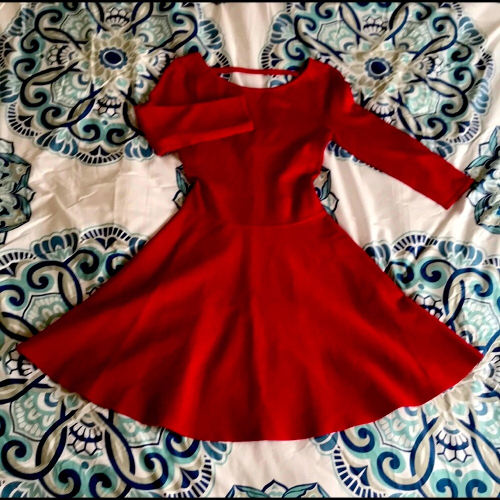 Guess Red Low Back Dress